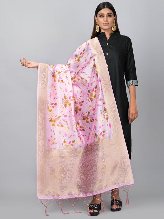 “Banarasi digital printed dupatta with rich patterns and gold zari detailing – perfect for festive and ethnic Indian wear by Negchaar”
