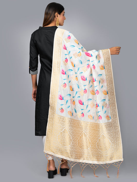 “Banarasi digital printed dupatta with rich patterns and gold zari detailing – perfect for festive and ethnic Indian wear by Negchaar”“Banarasi digital printed dupatta with rich patterns and gold zari detailing – perfect for festive and ethnic Indian wear by Negchaar”