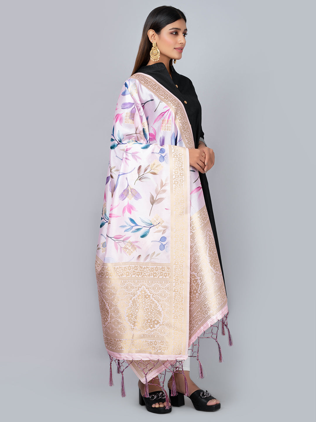 “Banarasi digital printed dupatta with rich patterns and gold zari detailing – perfect for festive and ethnic Indian wear by Negchaar”“Banarasi digital printed dupatta with rich patterns and gold zari detailing – perfect for festive and ethnic Indian wear by Negchaar”